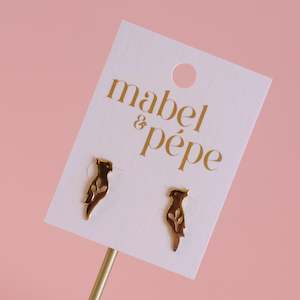 Mabel Pepe: Wanna Cracker Studs - Gold