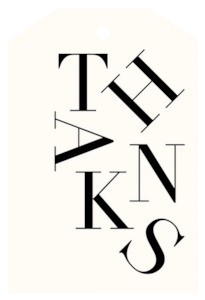 Lettuce: Gift Tag - Scattered Thanks