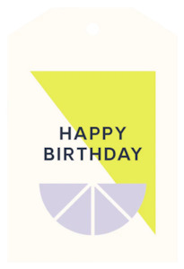 Lettuce: Gift Tag - Happy Birthday Citrus