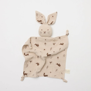 Organic Muslin Lovey Bunny - Woodlands Print