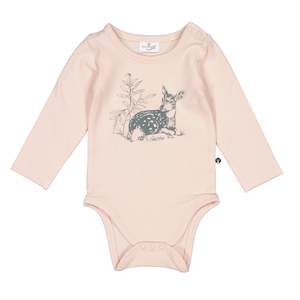 Burrow Be: Long Sleeve Bodysuit - Blush Fawn