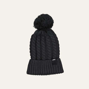 Little Flock Of Horrors: Childs Merino Beanie - Charcoal Marle