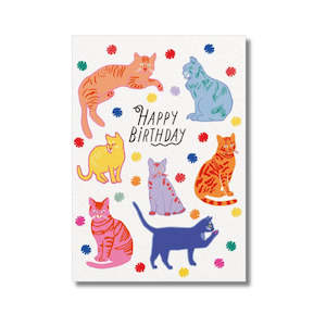 Cat Lovers: Birthday Card - Cats