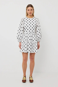 Compare At Prices Sale Items: Valentina Dress - White Polka