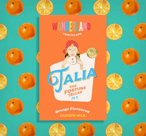 Aotearoa Made: Talia The Fortune Tellowe Orange Flavoured Cashew Milk Chocolate