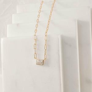The Gem Necklace - Gold & Clear