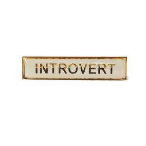 Under 25 Goodies: Enamel Title Pin Badge - Introvert
