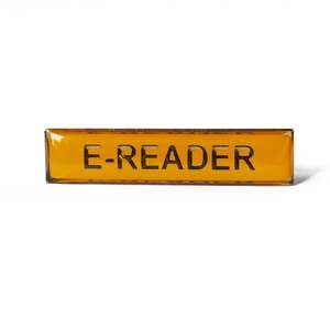 Under 25 Goodies: Enamel Title Pin Badge - E-Reader