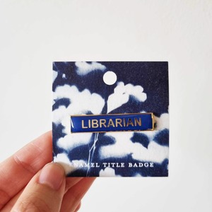 Under 25 Goodies: Enamel Title Pin Badge - Librarian