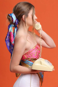 20 50 Goodies: Large Scarf - Floreto Blue