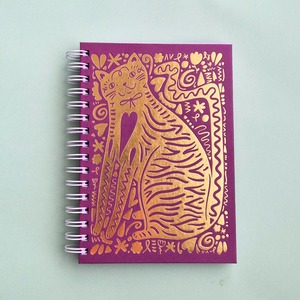 Products: 2026 Ring Bound Diary - Gold Foil & Plum Kitty Cat