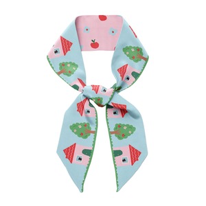 Twilly Ribbon Double Sided Silk Scarf - Houses