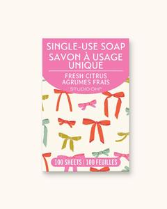 Travel Soap Sheets Box 100 - Put a Bow on It