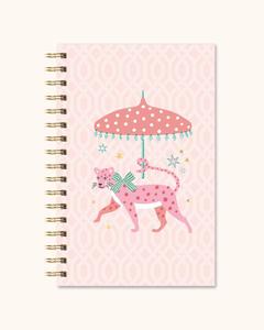 Spiral Bound Hard Cover Notebook - Leopard on Parade