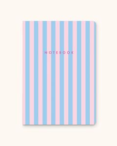 Products: Soft Cover Notebook - Cotton Candy Stripes