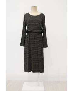 PRE-LOVED / BLAK - Knit Stripe Midi Dress - Sz 14
