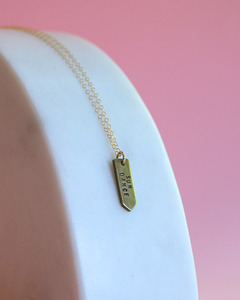 Products: SAMPLE - Pennant Gonfalon Necklace - Sun Dance / Brass