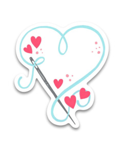 Vinyl Sticker - Sewing Heart