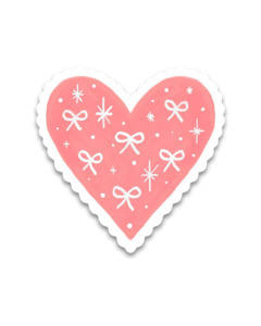 Vinyl Sticker - Sweet Bow Heart