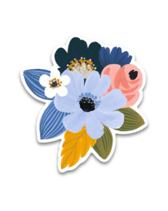 Vinyl Sticker - Aurélie Periwinkle Blue Flower