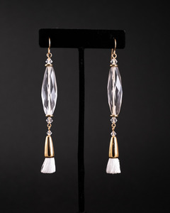 Chrysalis Earrings - Clear Quartz