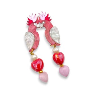 Acrylic Statement Stud Earrings - Cockatoo
