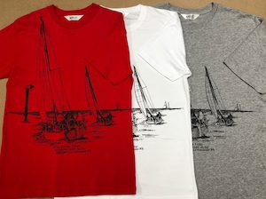 Sailing Boats leaving Nelson Harbour T Shirt for Men - MADCAT
