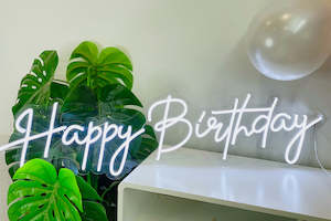 Neon Signs: "Happy Birthday" Neon Sign