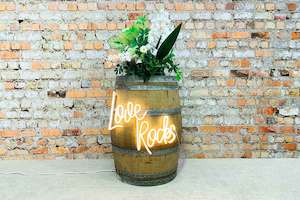 Signage: Half Barrel & Love Rocks Package