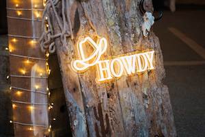 "Howdy" Neon Sign