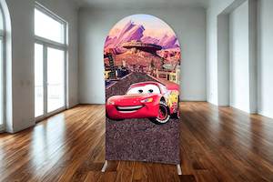 By: Lighting McQueen Fabric Backdrop