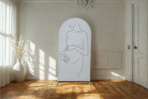 Pregnancy Silhouette Fabric Backdrop
