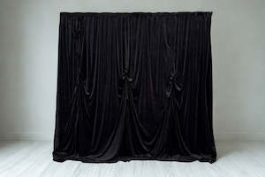 Black Velvet Backdrop Draping Curtain