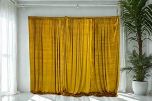 Gold Velvet Backdrop Draping Curtain