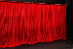Accessories: Red Velvet Backdrop Draping Curtain