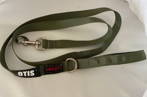 Products: Personalised Dog Leads – Green