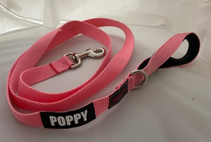 Products: Personalised Dog Leads – Pink