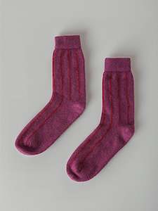 Gifts: Possum Merino Socks – Orchid & Poppy Stripe
