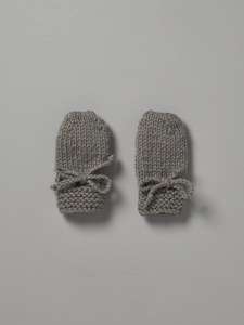 Baby Child: Hand Knitted Mittens  - Mushroom