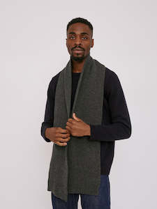 Organic Basics: Recycled Wool Scarf – Charcoal Melange