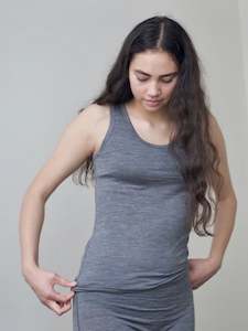 Yarn Nz: Huia Merino Tank Top - Grey