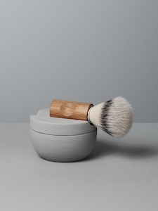 Shaving Brush & Cup Set with Cedarwood Soap – Bundle