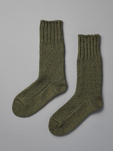 Wool Cotton Boot Socks – Moss Green