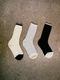 Yin & Yang Socks – Black & Creme Toe