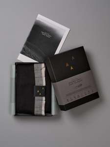 Gifts: Baby Merino Blanket - Black/Ice Blue