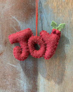 holiday ornament: Pashom Felted Decoration - Joy