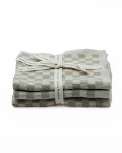 Bath Salts: Bianca Lorenne Chekka Taupe Washcloths - set of three (Copy)