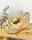 Prada Wedge Sandals- gold