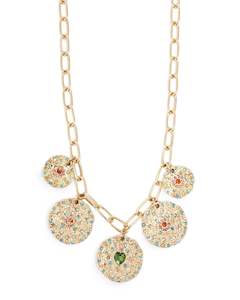 Jewellery: A&C Oslo Vibrance Charms Necklace- gold