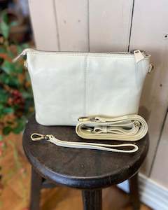 Accessories: Cosgrove & Co Charlotte Ivory Leather Bag